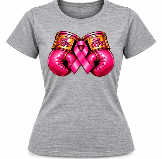 She Dope heather grey Girl Fight Tee