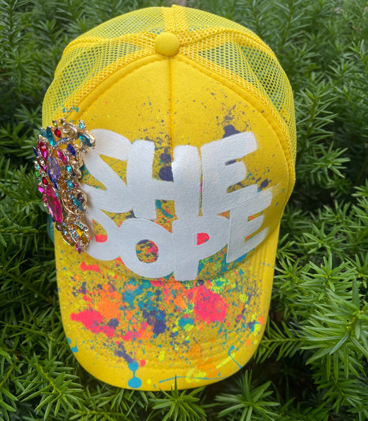 Yellow Love Luxury She Dope Cap