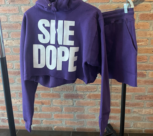 She Dope Purple Short Set