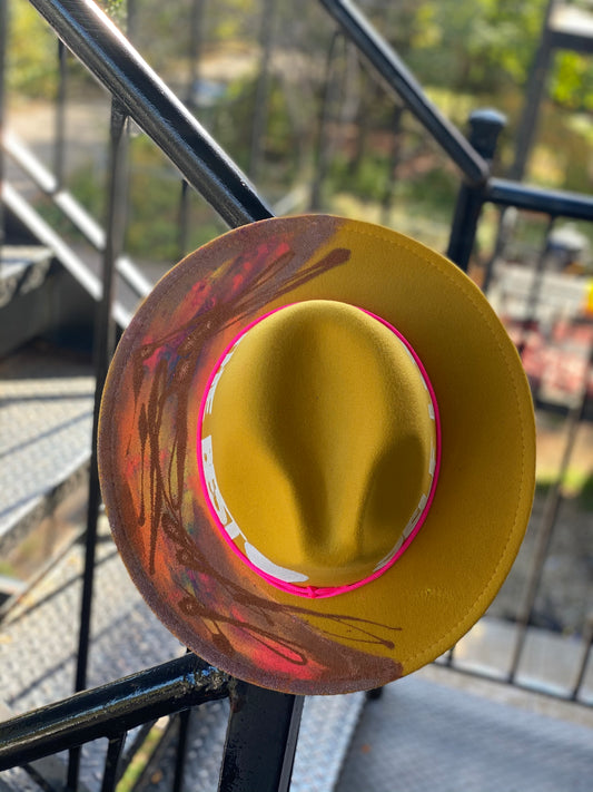 Mustard Yellow SELF LOVE Fedora