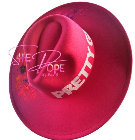 Hot Pink Pretty Girl Energy Fedora