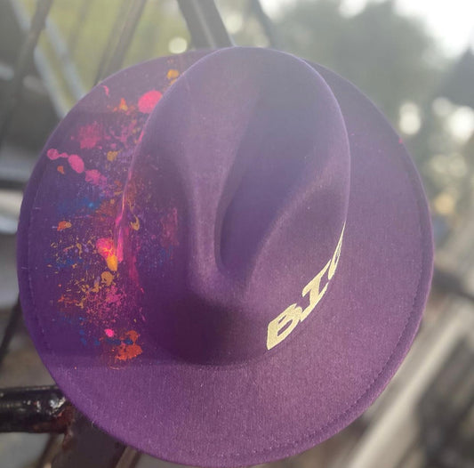 Big Energy Purple Red Bottom Fedora