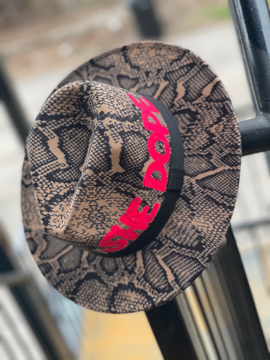 Snake SHE DOPE Custom Fedora