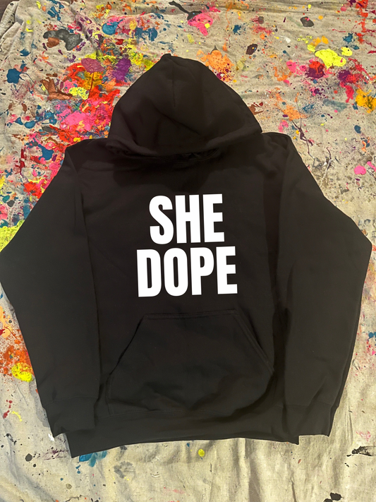 She Dope Black Hoodie